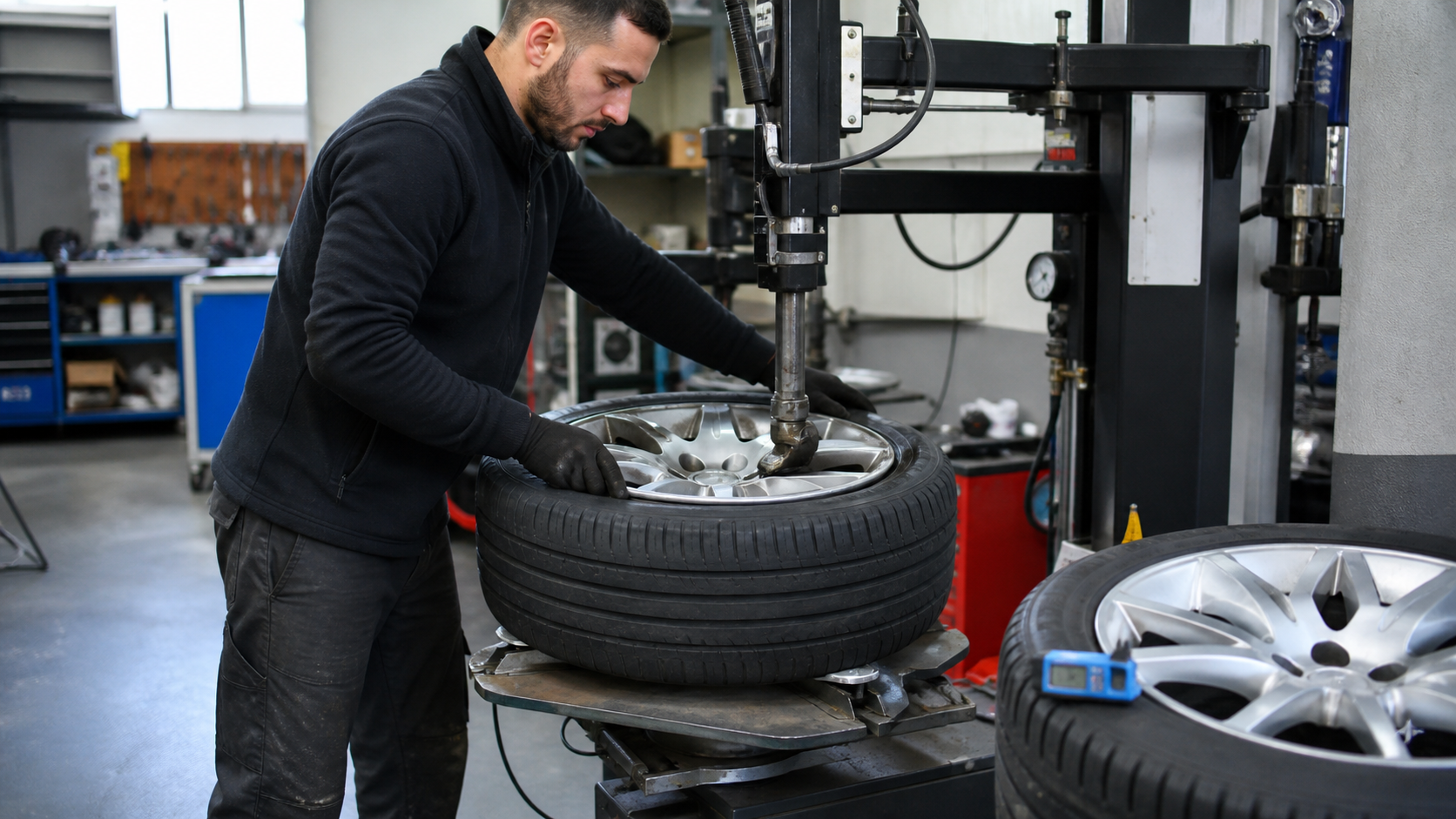 Cambio gomme in officina